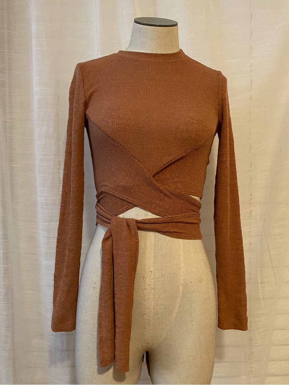 JLUXLABEL Marsia Wrap Top in Pecan